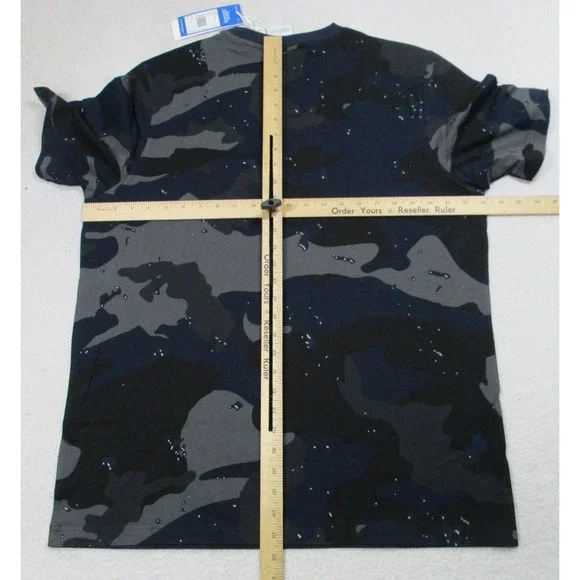 NWT Adidas Originals Shirt‎ Mens Large Blue Camo AOP Tee Graphic Short Sleeve